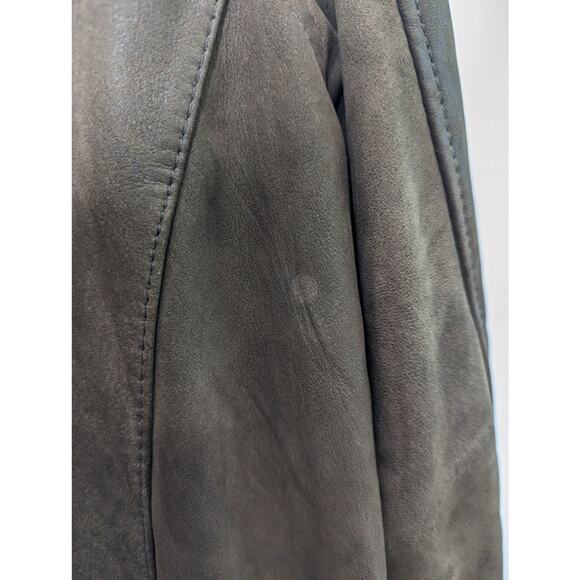 Vintage 90's R&O Reilly Olmes Brown Nubuck Leather Bomber Jacket Men's Size XL - Picture 11 of 15